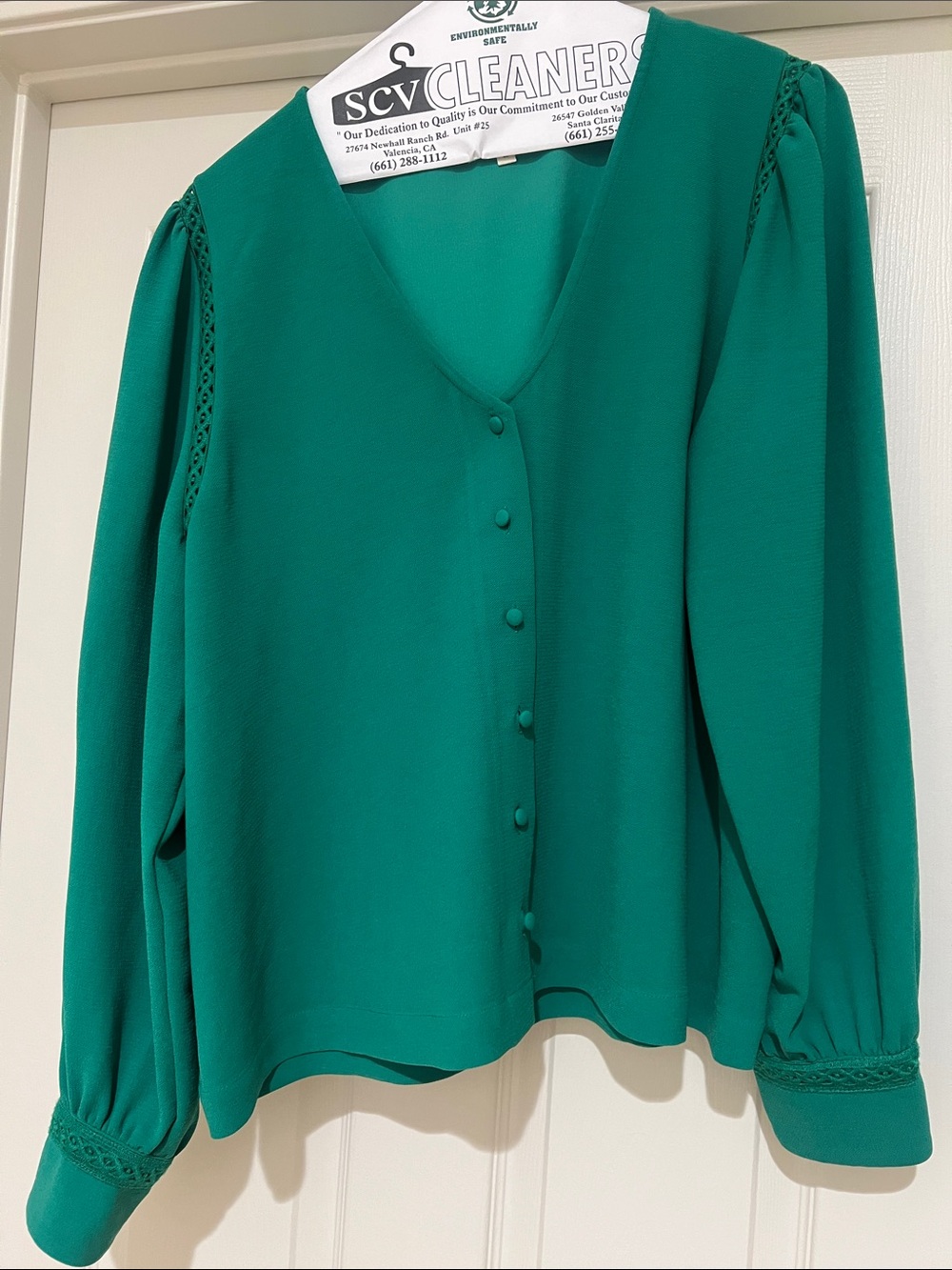 Sezane Ella Shirt Vert Flash - Size 46